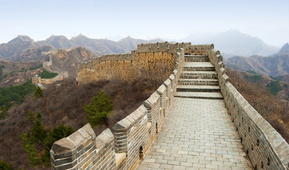 Great Wall of China with clear sky
