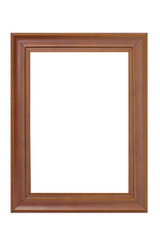 brown Wood frame isolated on white background