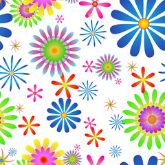 Seamless texture of flowers