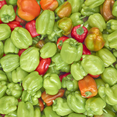 colorful bell peppers for sale, natural background