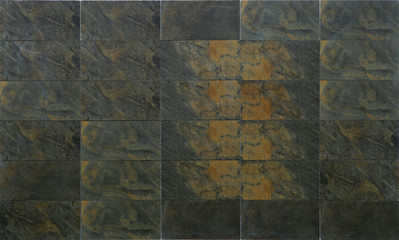 Natural black slate stone tile