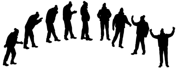 Vector silhouette of man.