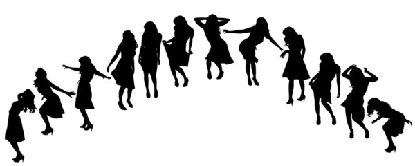 Vector silhouette of a woman.