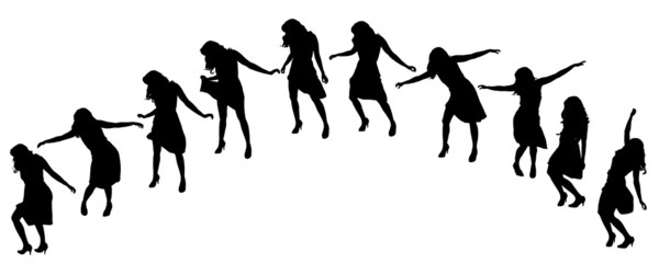 Vector silhouette of a woman.