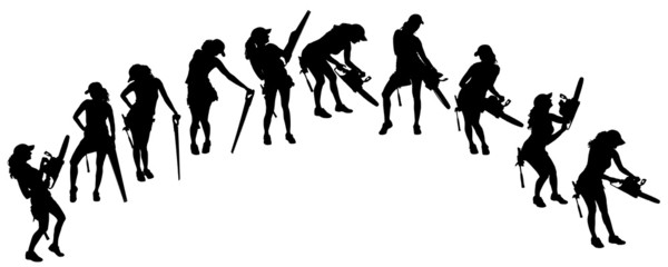 Vector silhouette of a woman.