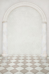 Beautiful backdrop of pillars and an arch