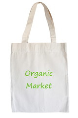 cotton eco bag isolated on white background