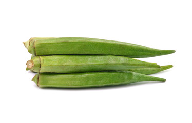 okra on white background
