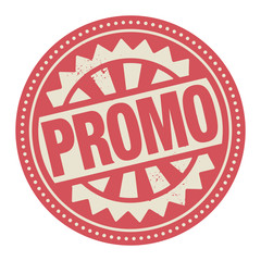 Abstract stamp or label with the text Promo written inside