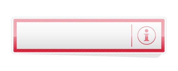 the blank red info button