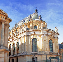 Fototapeta na wymiar Versailles Castle. Famous Royal Chapel . Paris.