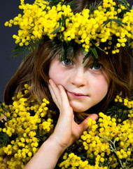 little girl with floral dress