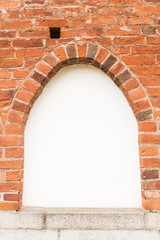 Brick window as a grungy frame