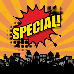 Comic book explosion abstract, vector illustration