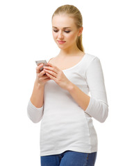 Young girl with mobile phone