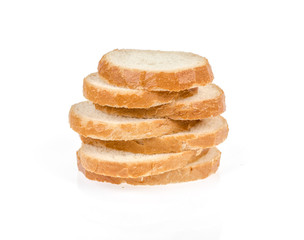 Sliced bread isolated on white background