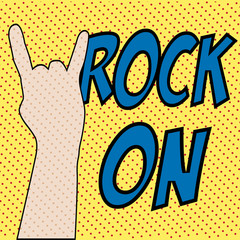 rock on pop art