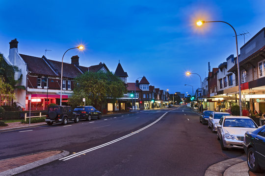 Sydney Mosman Street Along Sunset