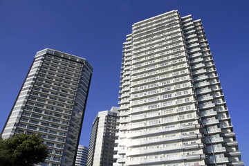 Fototapeta na wymiar Wieżowiec grupa Mieszkanie Yokohama Minato Mirai 21