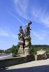 Obraz premium Statue of St. Ivo. Charles Bridge in Prague.