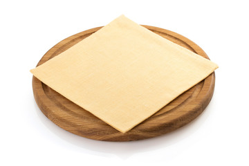 napkin at cutting board