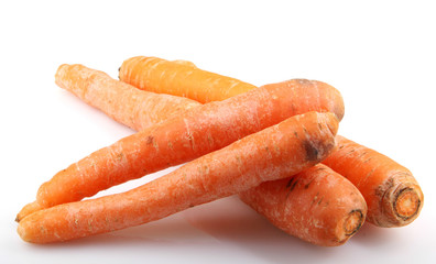 Carrots isolated on white background