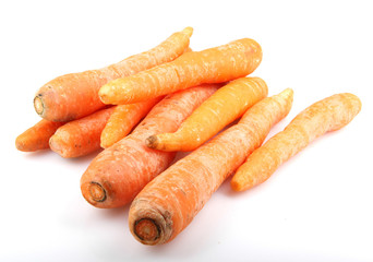 Carrots isolated on white background