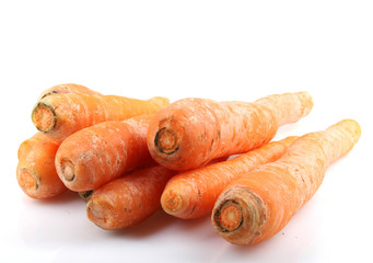 Carrots isolated on white background
