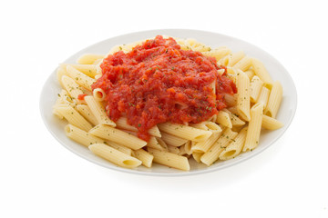 pasta Penne in plate