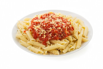 pasta Penne in plate