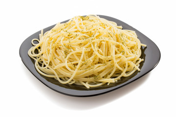pasta spaghetti macaroni on white