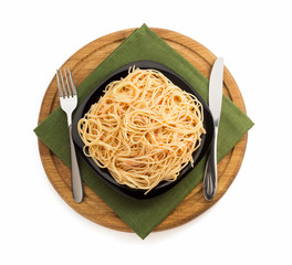 pasta spaghetti on white background