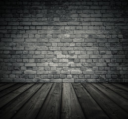 old room with brick wall