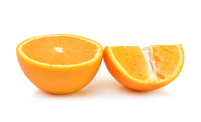 Orange fruit isolated on white background