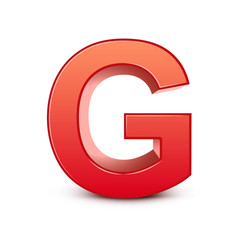 3d red letter G