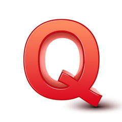 3d red letter Q