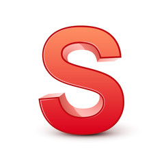 3d red letter S