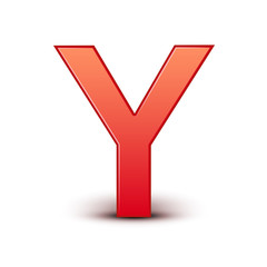 Fototapeta premium 3d red letter Y