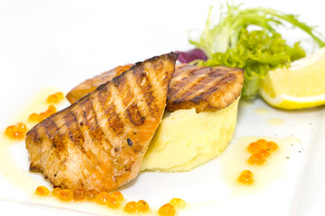 grilled salmon fillet