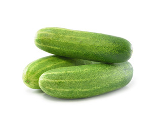 Fresh cucumber isolated on white background