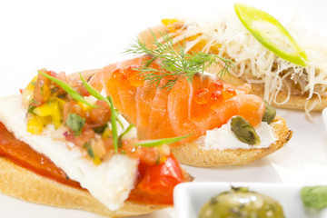 Spanish sandwiches seafood to wine and cheese vegetables