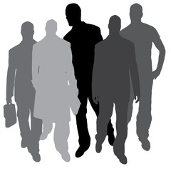 Vector silhouette of businessman.