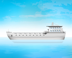 empty freighter deck transportation vector concept