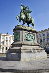 Obraz premium BRUSSELS, BELGIUM-MARCH 14: Godefroid Van Bouillon king of Jesu