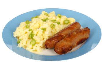 Scrambled Eggs with Sausages