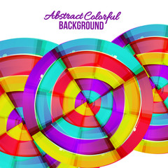 Abstract colorful rainbow curve background design. Vector