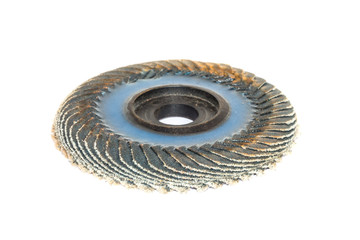 Abrasive disk for grinder isolated on white