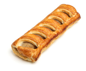 Sausage Roll on White Background