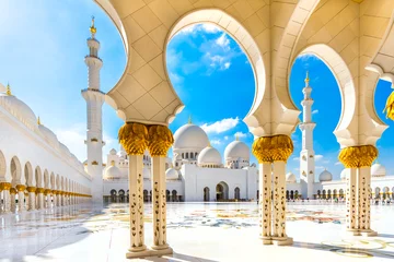 Deurstickers Abu Dhabi Sjeik Zayed-moskee