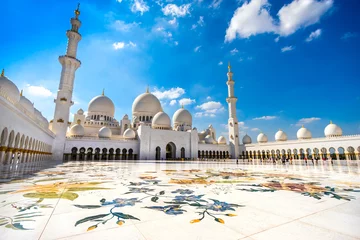 Fotobehang Abu Dhabi Sheikh Zayed-moskee, Abu Dhabi, Verenigde Arabische Emiraten